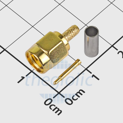 SMA-J Đầu RF SMA Đực Ren Trong Hàn Cáp