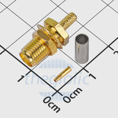 SMA-K Đầu RF SMA Cái Ren Ngoài Hàn Cáp