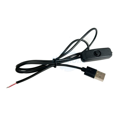 Dây USB 2.0 1 Đầu Đực 2 Lõi Dài 1m Có Công Tắc