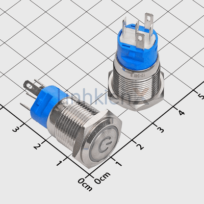 Nút Nhấn Nhả Nguồn LED Đỏ 16mm 12-24V Inox 304 5 Chân V2