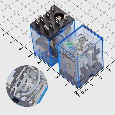LY2NJ HH62P DC12 Rơ Le Trung Gian 12VDC 10A DPDT 8 Chân