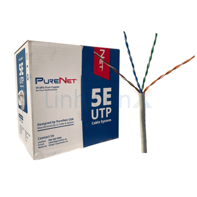 PURENET Dây Cáp Mạng Cat5e Dài 305m Màu Xám