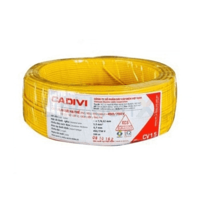 Dây Điện Đơn Cadivi CV-4 4mm2 Màu Vàng