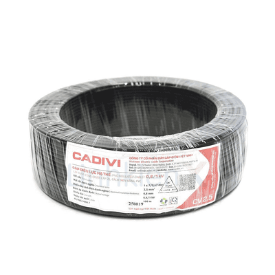 Dây Điện Đơn Cadivi CV-4 4mm2 Màu Đen