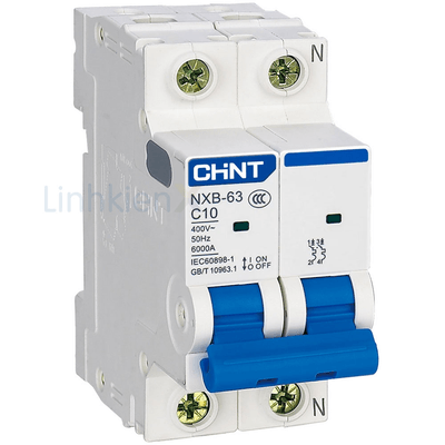 NXB-63 2P C10 6kA Aptomat MCB CHiNT 2 Cực 10A