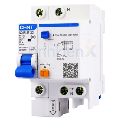 NXBLE-32 1P+N C10 RCBO Aptomat Chống Giật, Quá Tải 10A