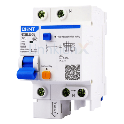 NXBLE-32 1P+N C20 RCBO Aptomat Chống Giật, Quá Tải 20A