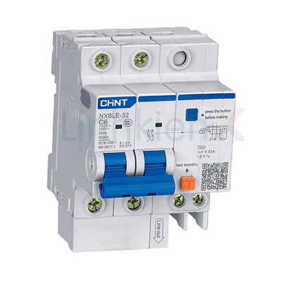 NXBLE-32 2P C6 RCBO Aptomat Chống Giật, Quá Tải 6A