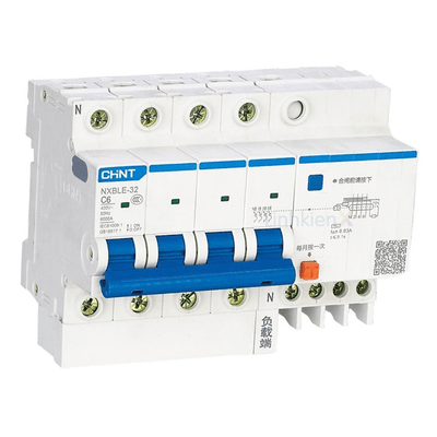 NXBLE-32 4P C6 RCBO Aptomat Chống Giật, Quá Tải 6A