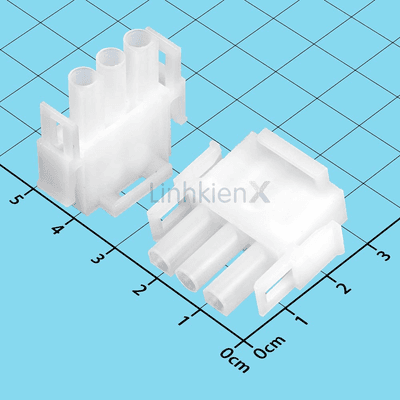 Đầu Nối Dây Đực 6.3mm 3 Chân 1 Hàng