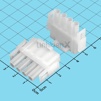 Đầu Nối Dây Đực 6.3mm 4 Chân 1 Hàng