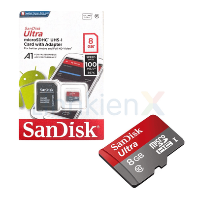 Thẻ nhớ Micro SDHC Sandisk 8GB Class10 Ultra, Ghi 10Mb/s, Đọc 48Mb/s