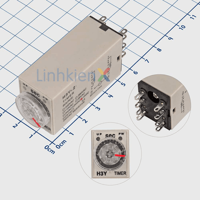 H3Y-2 Rơ Le Hẹn Giờ ON Delay 10 Giây 12VDC DPDT