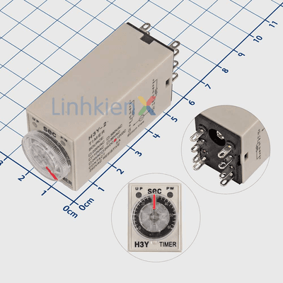 H3Y-2 Rơ Le Hẹn Giờ ON Delay 60 Giây 12VDC DPDT