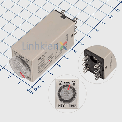 H3Y-2 Rơ Le Hẹn Giờ ON Delay 30 Giây 12VDC DPDT