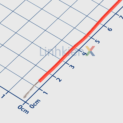 3239-24AWGx1 Dây Điện Silicon Siêu Mềm Chịu Nhiệt Loại Tốt Màu Đỏ