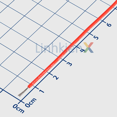 3239-26AWGx1 Dây Điện Silicon Siêu Mềm Chịu Nhiệt Loại Tốt Màu Đỏ