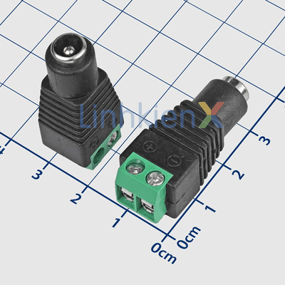 DC5525 Đầu Nối Nguồn DC Cái Nối Dây Kim 2.5mm Kèm Domino