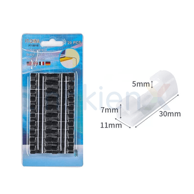 Bộ 20 Kẹp Giữ Dây  30x11x7mm Màu Đen