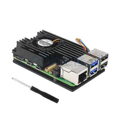 Hộp Raspberry Pi 5 Vỏ Nhôm Có Quạt