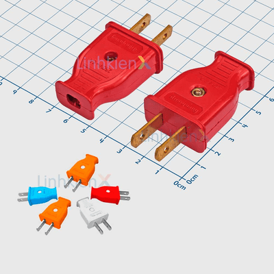 ĐQ ECO EPF01 Phích Cắm Nguồn AC Điện Quang Đầu Đực Chân Dẹp 250VAC 6A