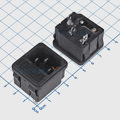 AC-02 Đầu Nối Nguồn AC Hàn Dây 10A Có Đế Cầu Chì
