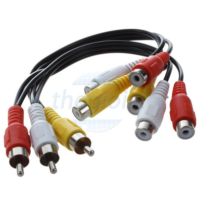 Cáp Chuyển Đổi 3RCA Đực Ra 6RCA Cái Dài 20cm