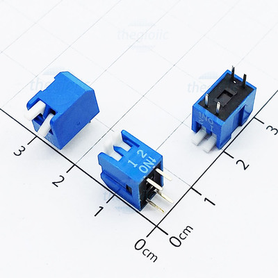 Công Tắc 2 Bit Dip Switch Piano Xuyên Lỗ 2.54mm