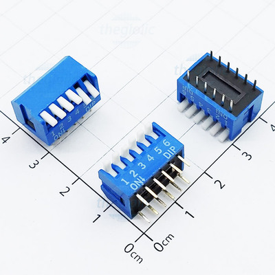 Công Tắc 6 Bit Dip Switch Piano Xuyên Lỗ 2.54mm