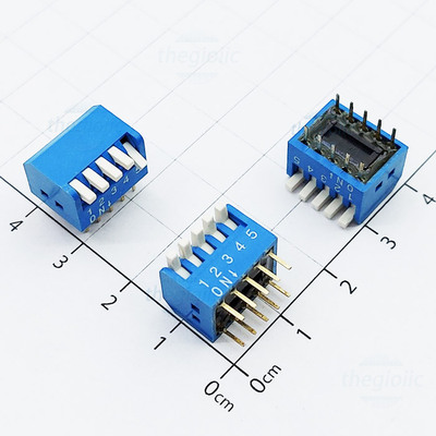 Công Tắc 5 Bit Dip Switch Piano Xuyên Lỗ 2.54mm