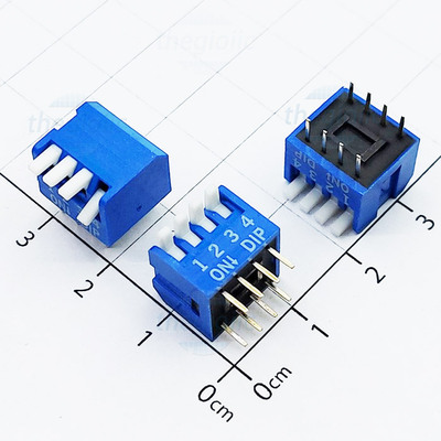 Công Tắc 4 Bit Dip Switch Piano Xuyên Lỗ 2.54mm