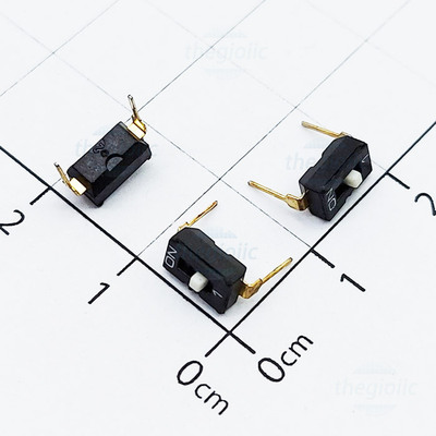 Công Tắc 1 Bit Dip Switch Xuyên Lỗ 2.54mm Màu Đen